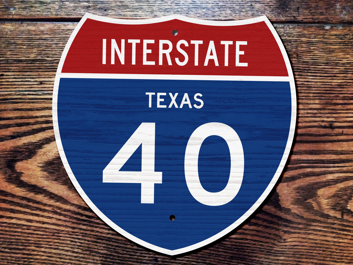Vintage Wooden Interstate Highway Sign Replica. (1957 edition) Customizable Routes and Sizes