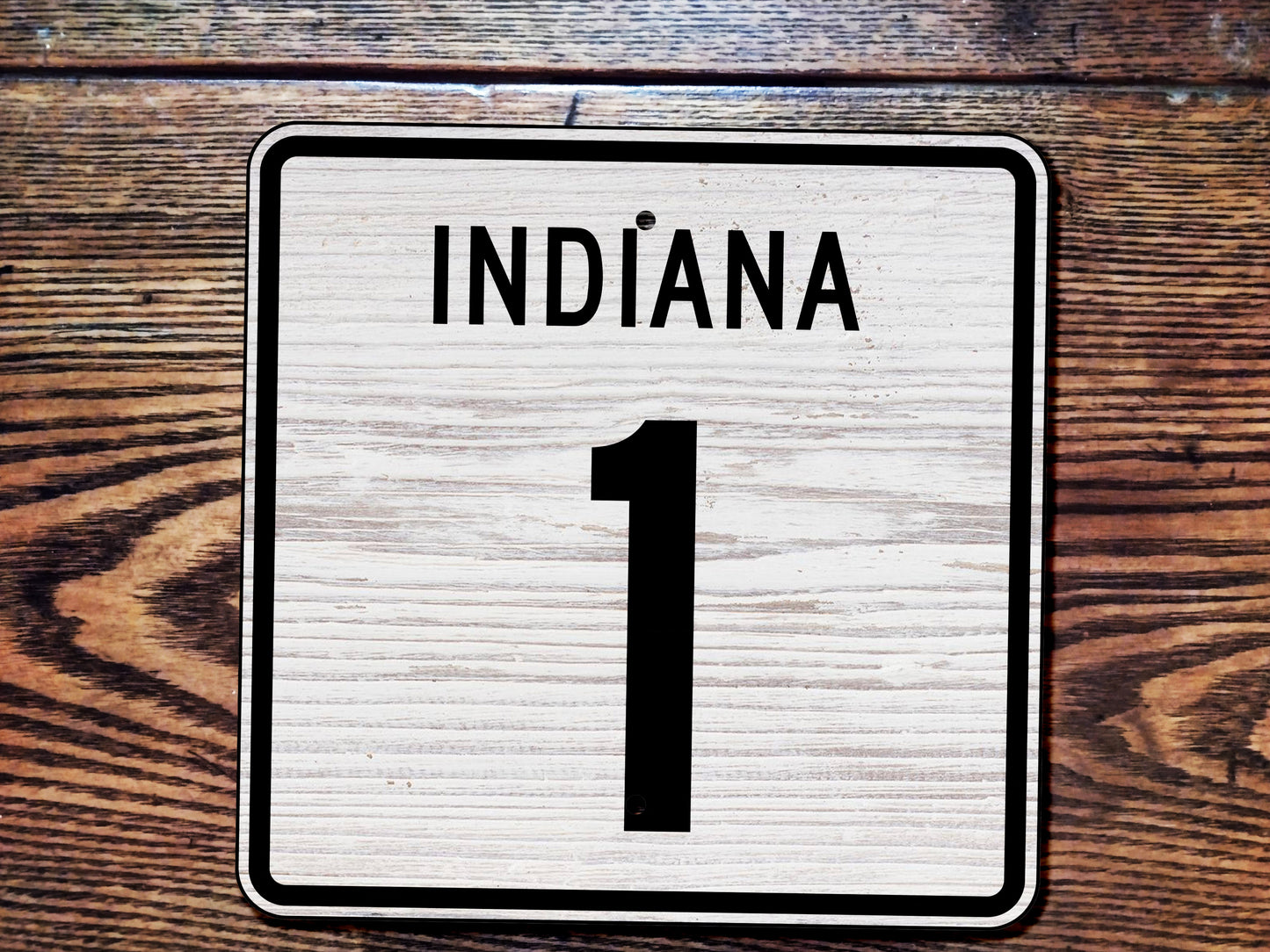 Vintage Wooden Indiana State Route Sign Replica. (1960/1970 Version) Customizable Routes and Sizes.