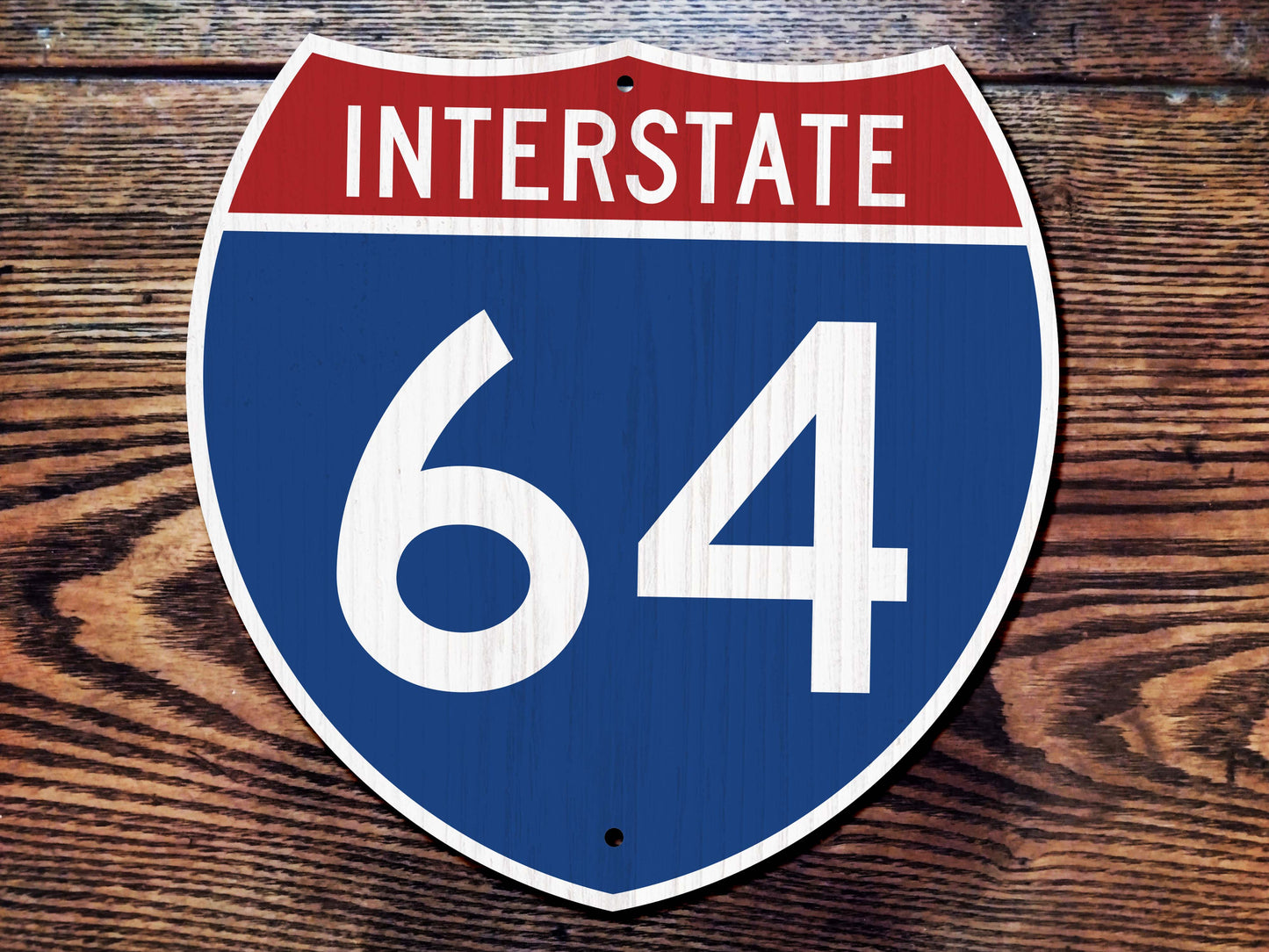 Wooden Interstate Highway Sign Replica. (1978 edition) Customizable Routes and Sizes.