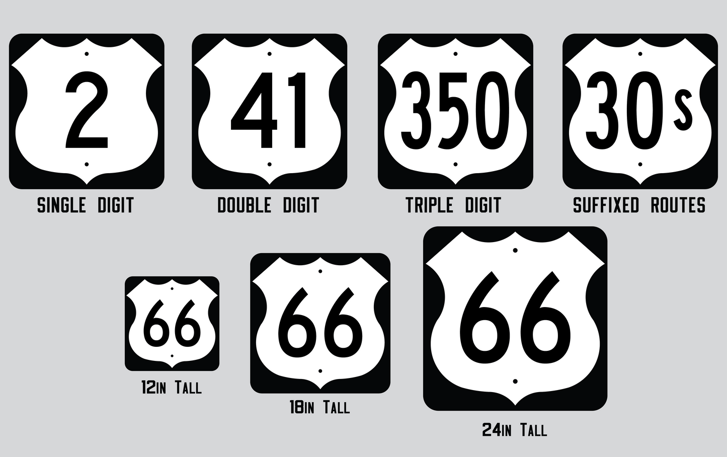 Vintage Wooden US Highway Sign Replica. (1961 revision) Customizable Routes and Sizes.