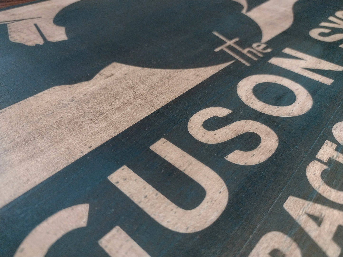 The Ferguson System. Vintage Tractor Sign Hand painted Replica on Hardwood.