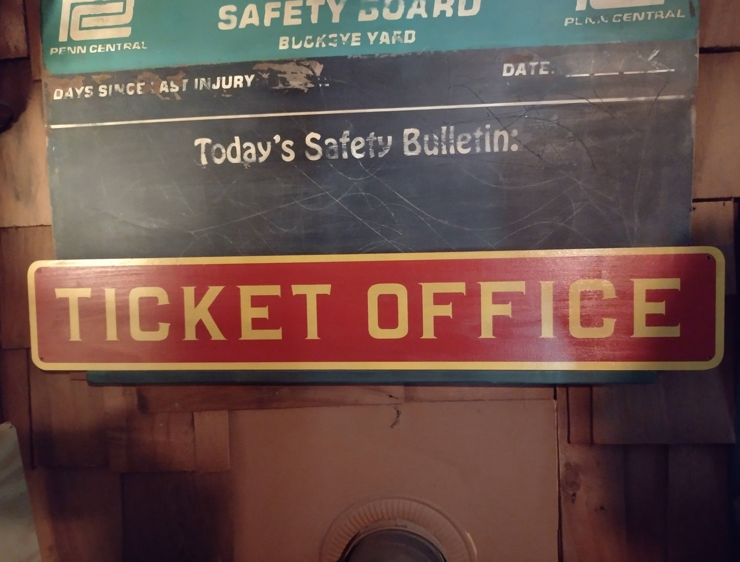 Pennsylvania Railroad Wood Station Sign 1/2 Scale. Customizable Lettering