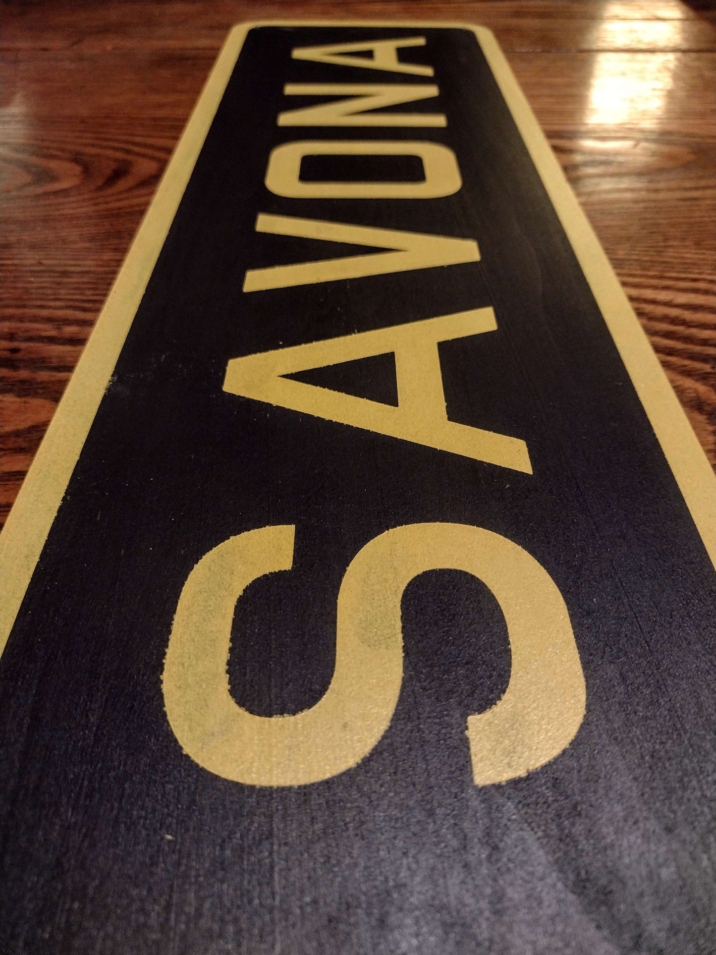 New York Central Railroad Wood Station Sign 1/3rd Scale. Customizable Lettering