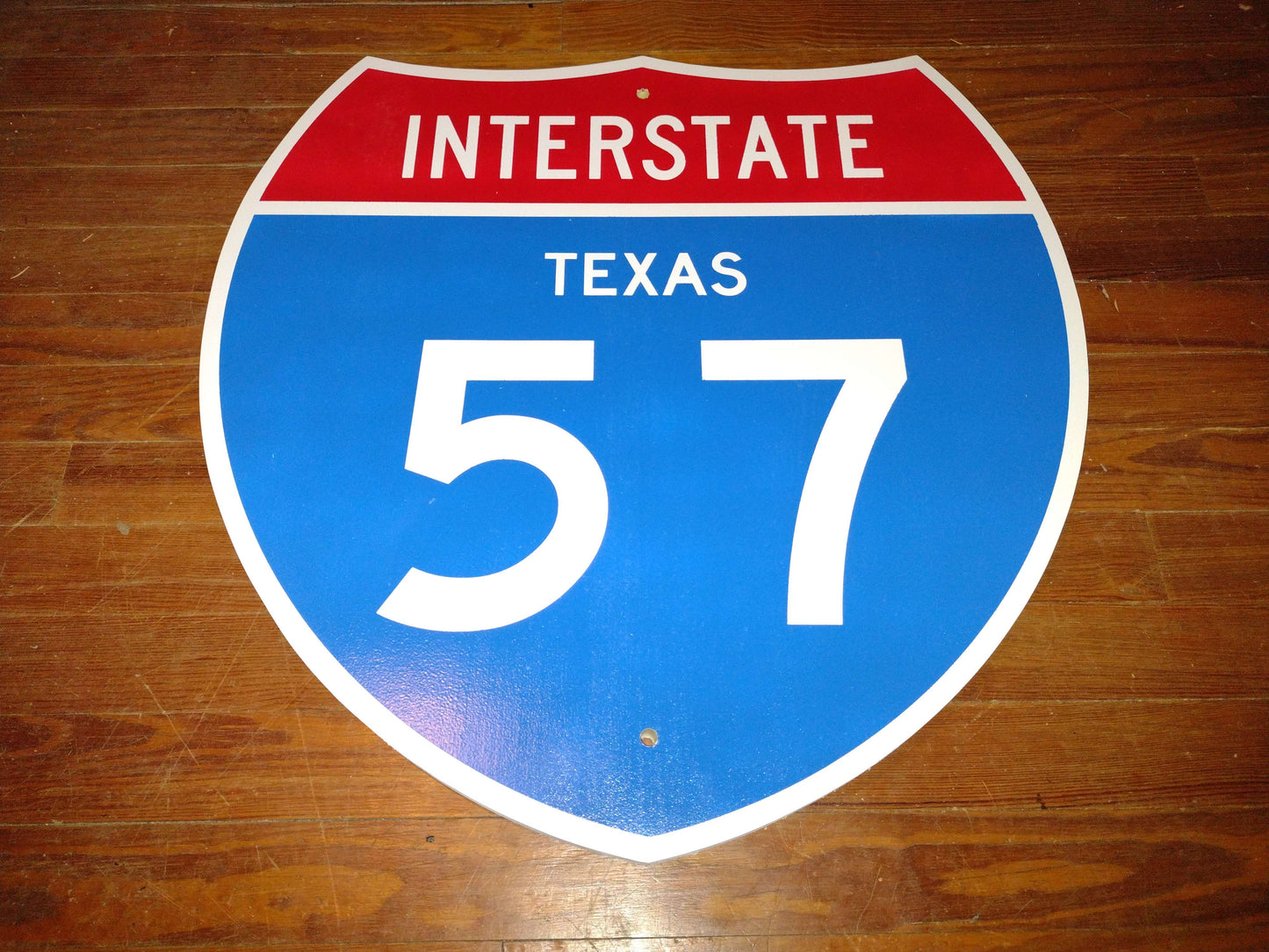 Vintage Wooden Interstate Highway Sign Replica. (1957 edition) Customizable Routes and Sizes