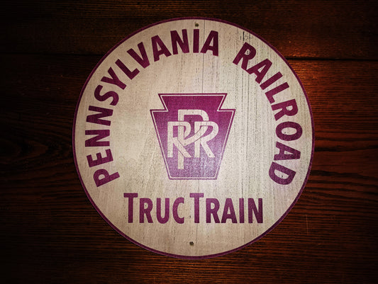 Pennsylvania Railroad "Truc Train" Piggy-Back Trailer Sign