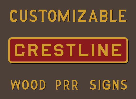 Pennsylvania Railroad Wood Station Sign 1/2 Scale. Customizable Lettering