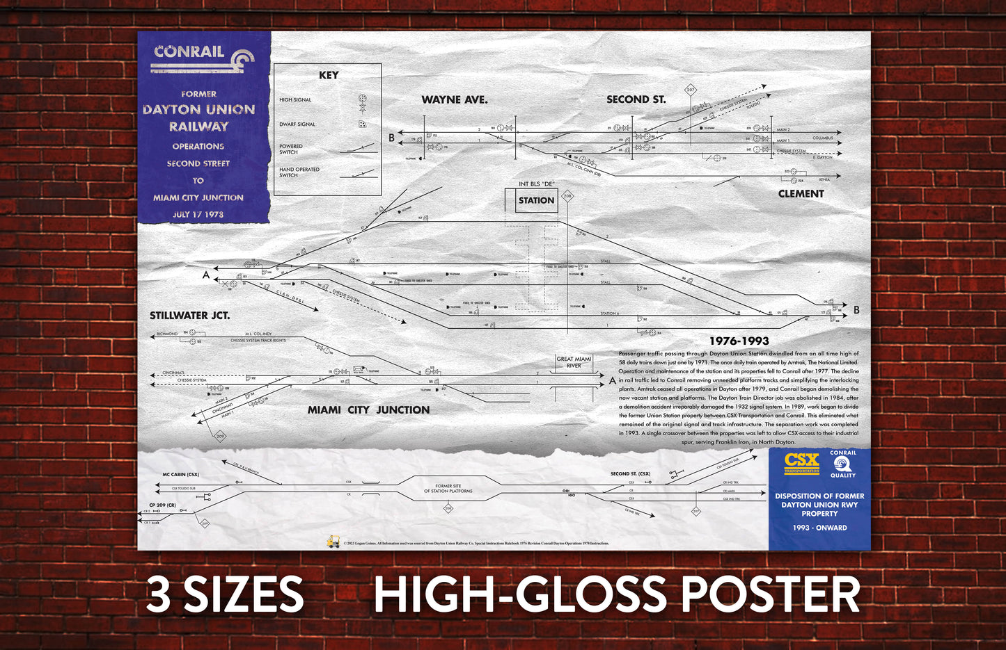 Dayton Union Railway 1978 Gloss Poster