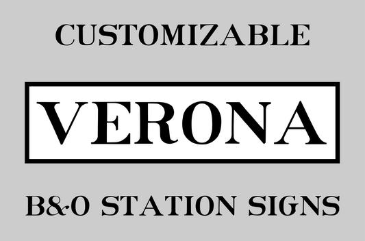 Baltimore & Ohio Wood Station Sign. 2/3 Scale. Customizable Lettering.