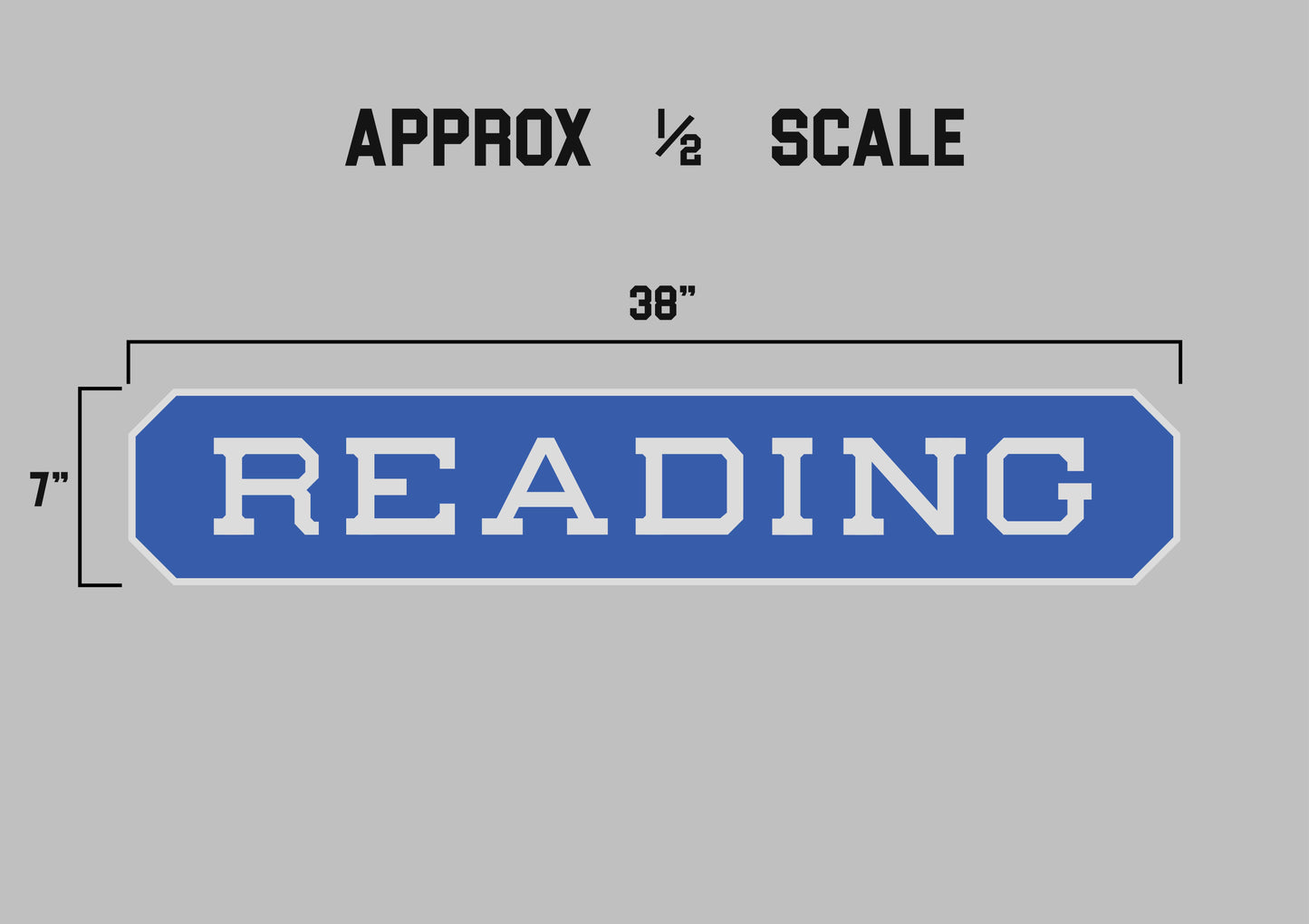 Reading Railroad Wood Station Sign 1/2 Scale. Customizable Lettering