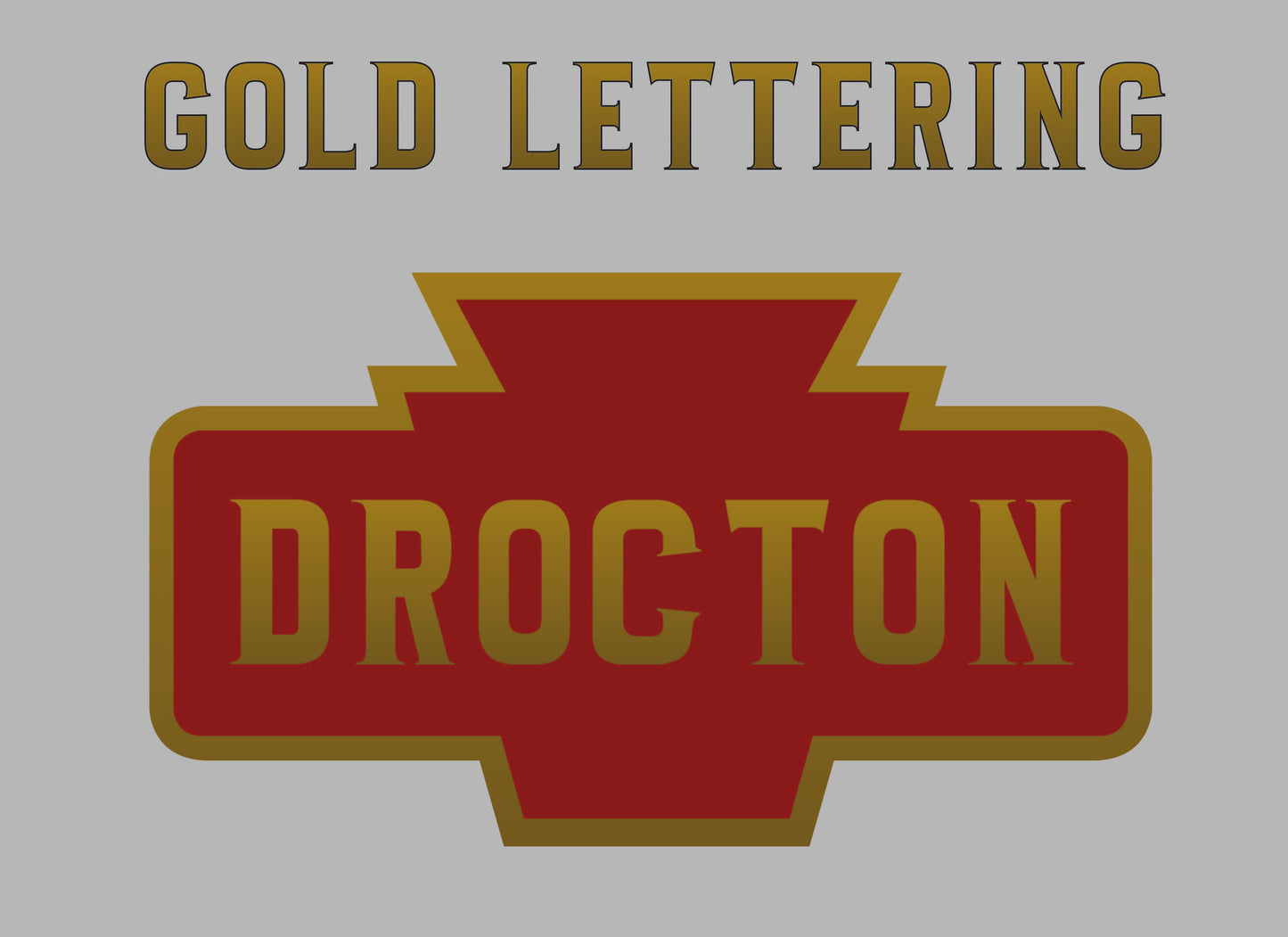 Pennsylvania Railroad Wood Keystone Station Sign 1/2 Scale. Customizable Condensed Lettering