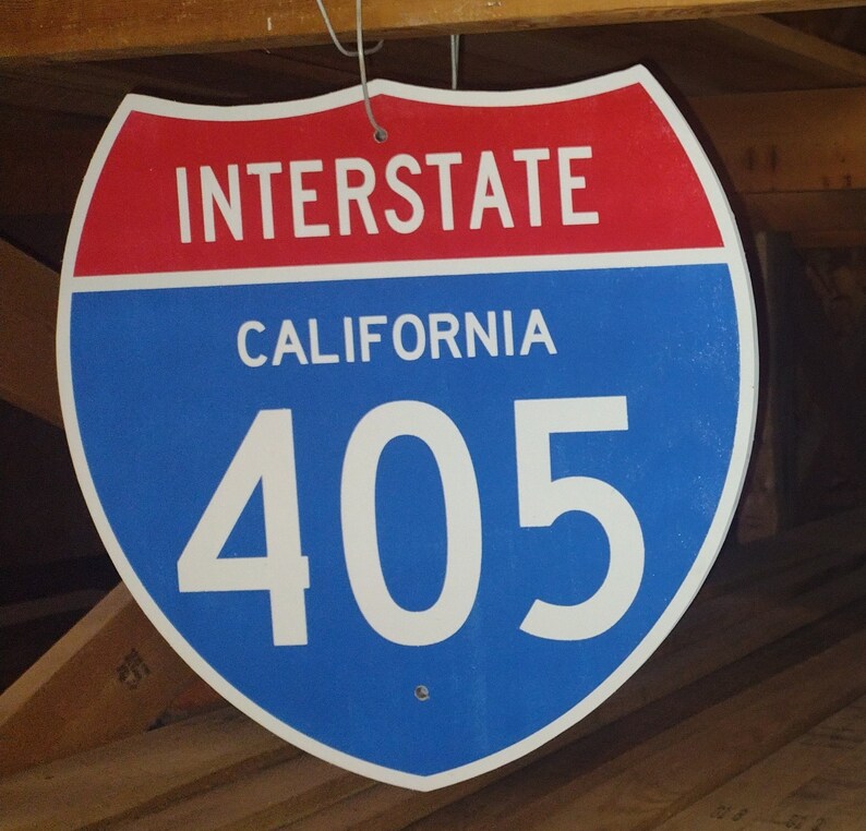 Vintage Wooden Interstate Highway Sign Replica. (1957 edition) Customizable Routes and Sizes