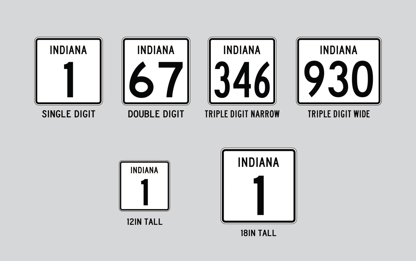 Vintage Wooden Indiana State Route Sign Replica. (1960/1970 Version) Customizable Routes and Sizes.