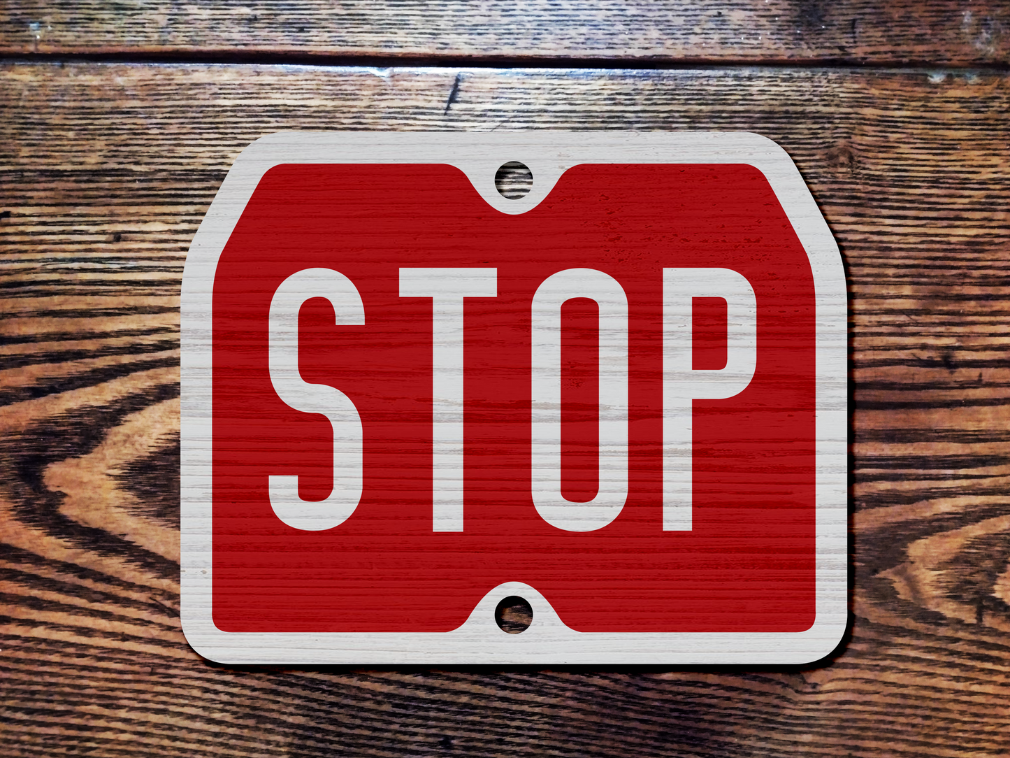 NYC. Railroad Spec Stop Sign. Hand Painted Replica on Hardwood.