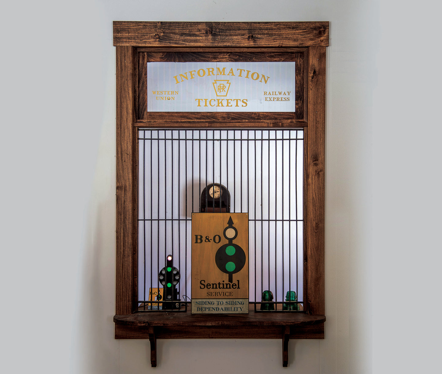 B&O Sentinel Service Advertising Sign Hand painted on Hardwood.