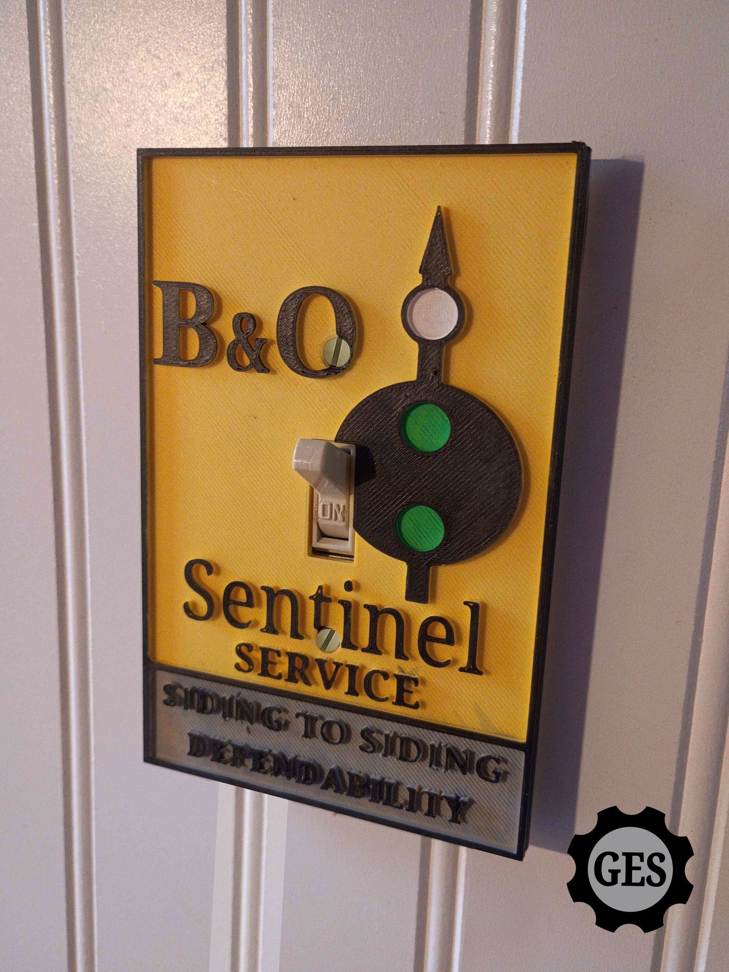 B&O "Sentinel Service" Printed Switch Cover
