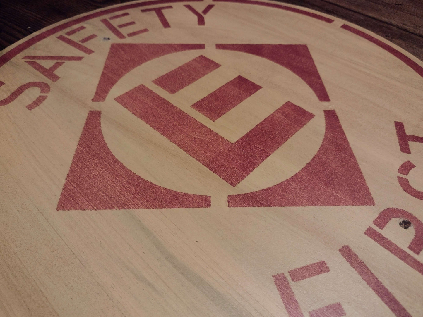 Erie Lackawanna "Safety First" Hardwood Sign