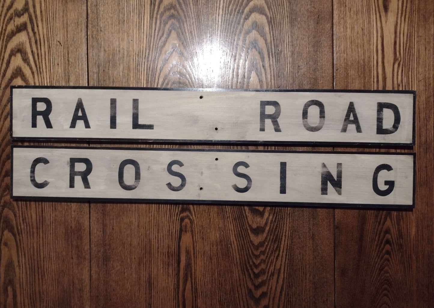 Wooden Railroad Crossbuck, Distressed. 1/2 Scale