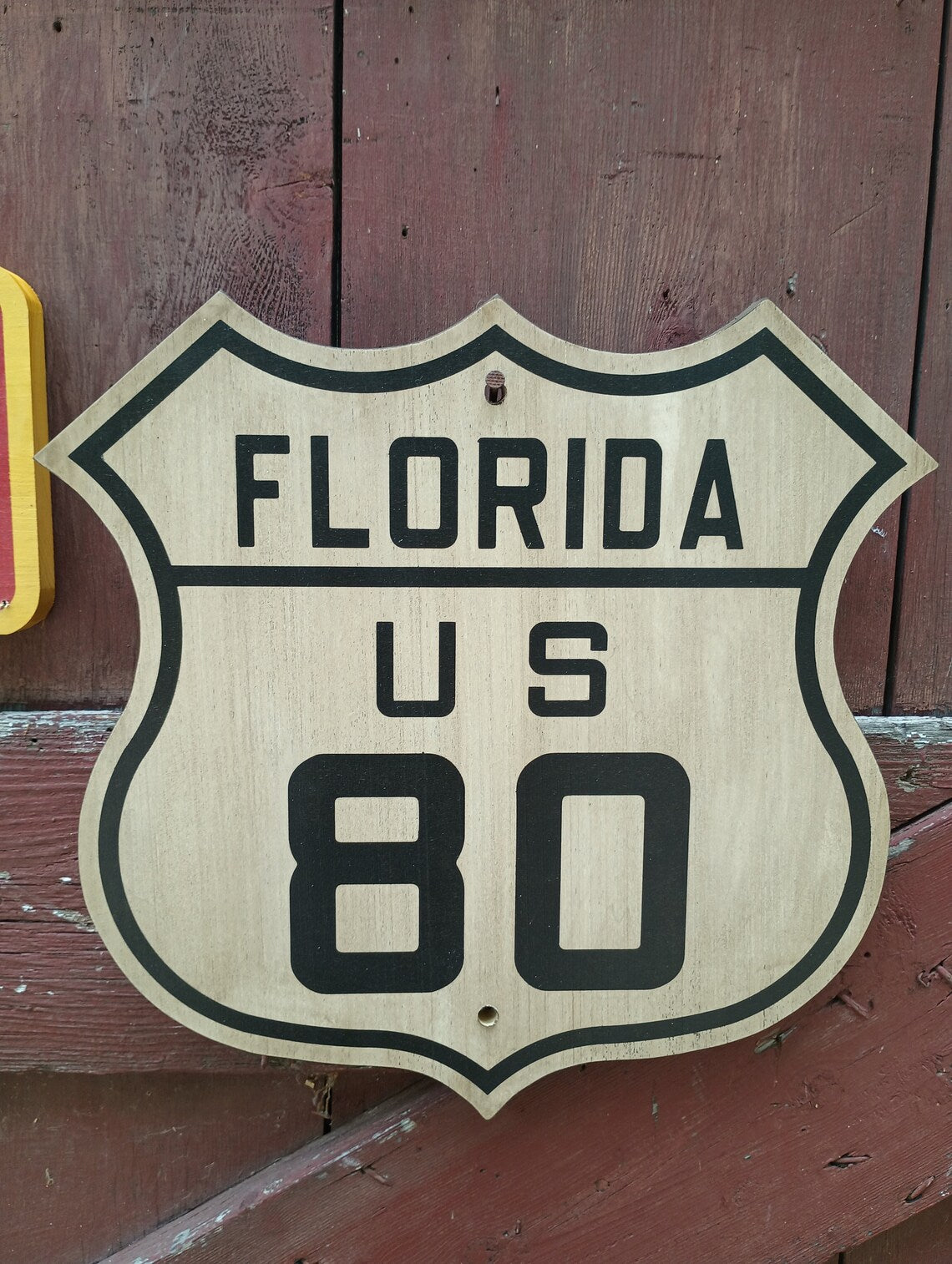 Vintage Wooden US Highway Sign Replica. Customizable Routes, states an ...