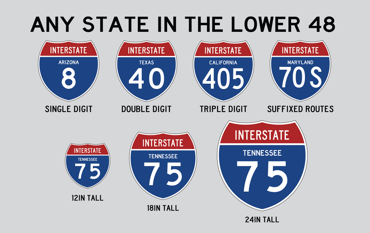 Custom Interstate Guide Signs Vintage Wooden Interstate Highway Sign Replica. (1957 edition) Customi ...